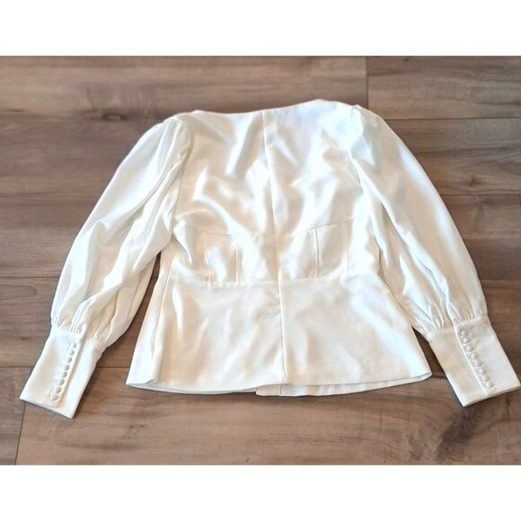 Lavish Alice Puff Sleeve Corset Top in White Size US 12 - Picture 15 of 16